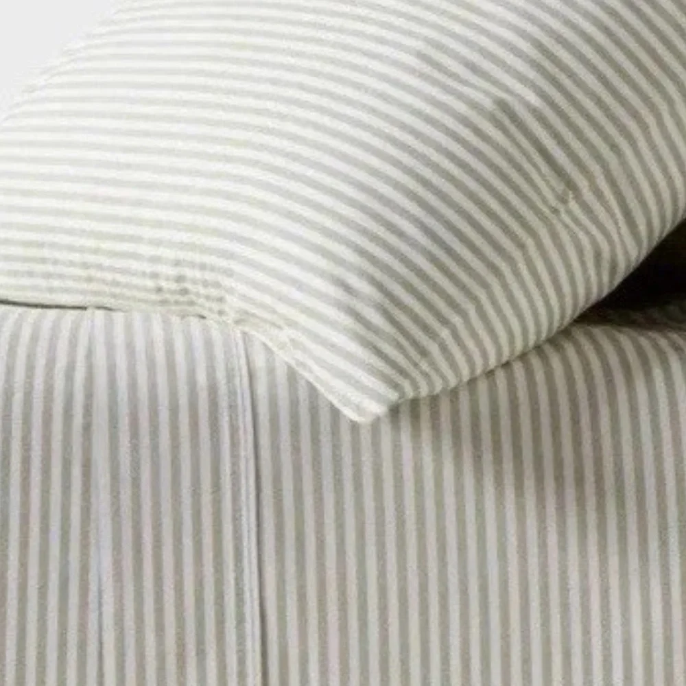 Twin/Twin XL 250 Thread Count 3 Pc. Organic Sheet Set Green Stripe ~ Threshold